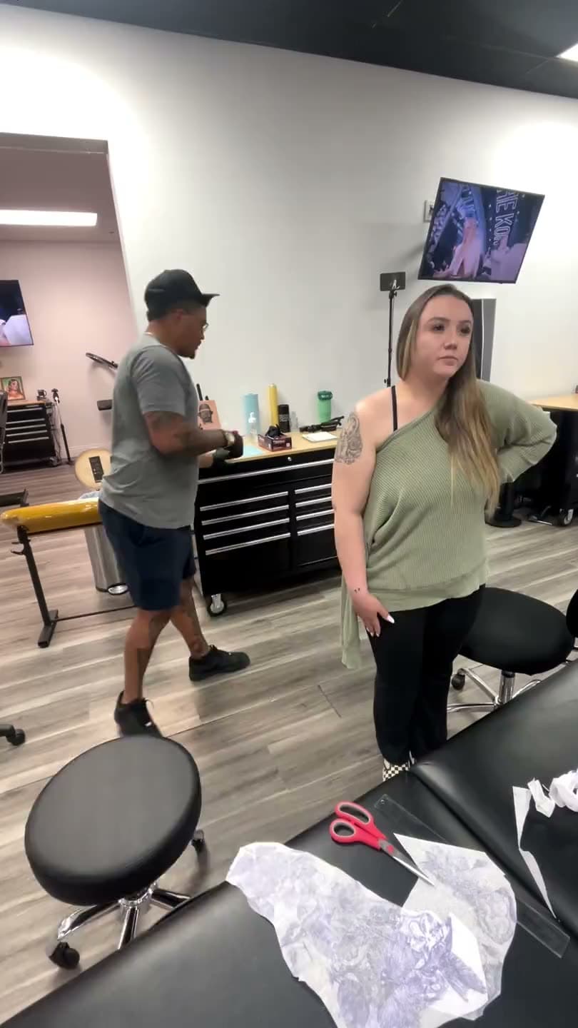 The day stage of the tattoo process